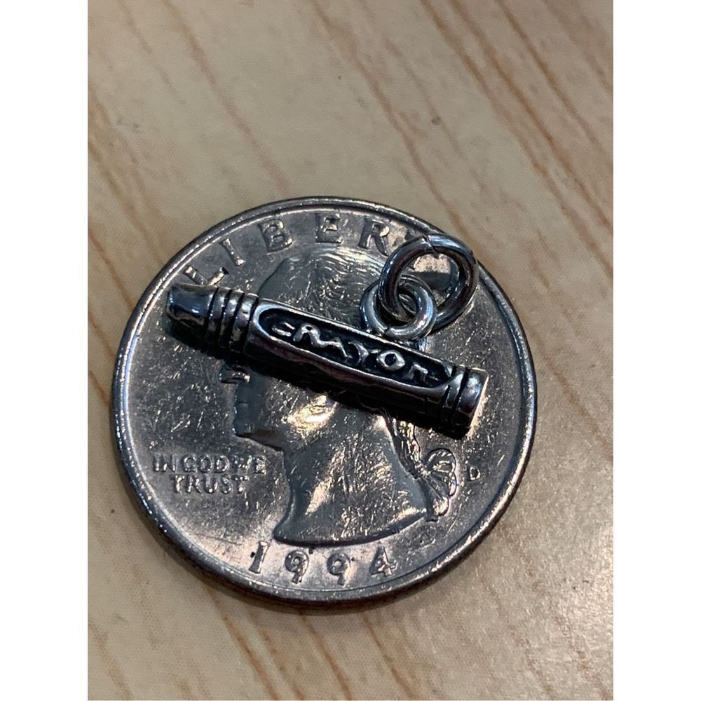 .925 Crayon Sterling Silver Jewelry Charm - Picture 4 of 6